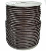 Round Leather Laces - Polished Dark Brown 4mm