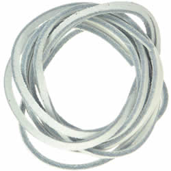 115cm Leather Laces - White