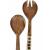 Wood and Bone Handled Salad Tongs - Pair - view 2